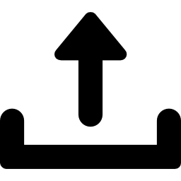上矢印インターフェイス記号が付いたアップロード トレイ icon
