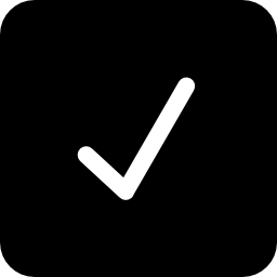 Verify black square interface button symbol icon