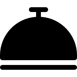 Ring bell of hotel reception icon