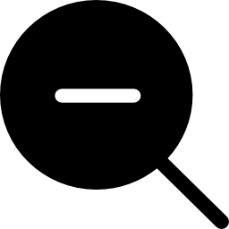 Zoom magnifier with minus symbol icon