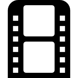 Film strip piece of two photograms icon