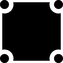 Square shape with dots on corners icon