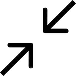 Collapse two arrows diagonal symbol icon