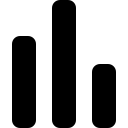 Three bars graphic interface symbol icon