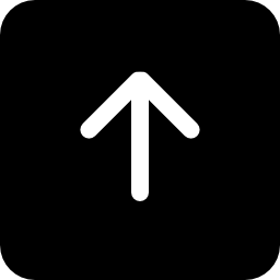 Up arrow solid black square button icon