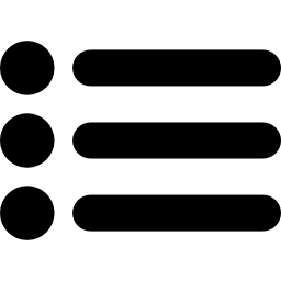 List symbol of three items with dots icon