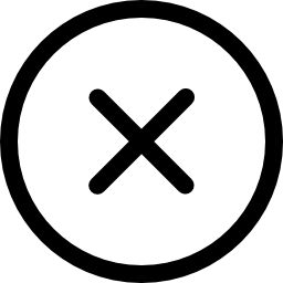 Close circular button symbol icon