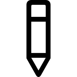 Pencil big outlined vertical tool symbol icon