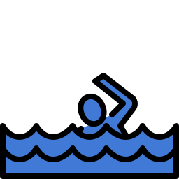 la natation Icône