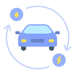 Hybrid car icon