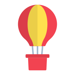 Hot air balloon icon