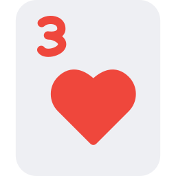 Three of hearts icon