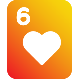 Six of hearts icon