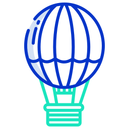 Hot air balloon icon