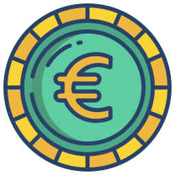 Euro coin icon