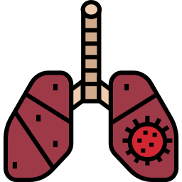 Infected lungs icon