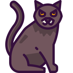 schwarze katze icon