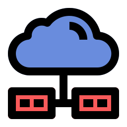 données cloud Icône