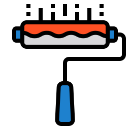 vernice a rullo icona