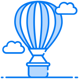 Hot air balloon icon