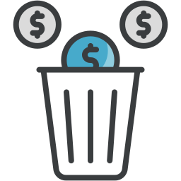 Wasted money icon