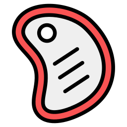 Beef steak icon