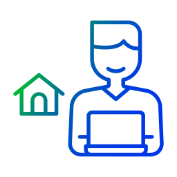 travail à domicile Icône