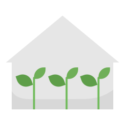 Green house icon