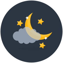 Moon and stars icon