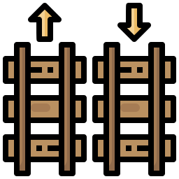 chemin de fer Icône