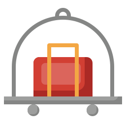 Luggage cart icon