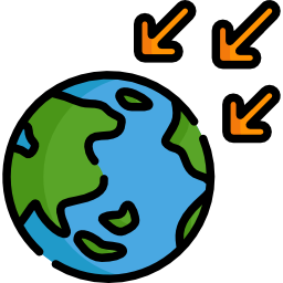 il riscaldamento globale icona