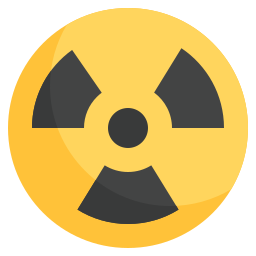 Radiation sign icon