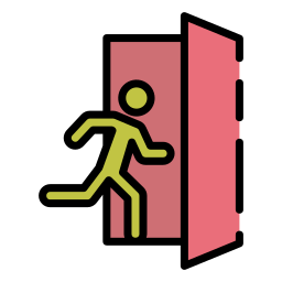 Emergency exit icon