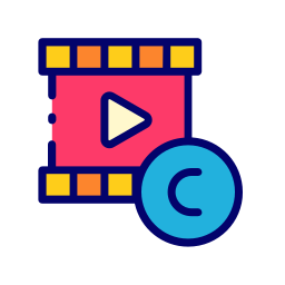 Copyrighted video icon