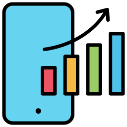 Mobile analytics icon