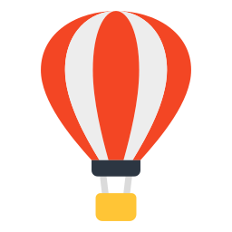 Hot air balloon icon