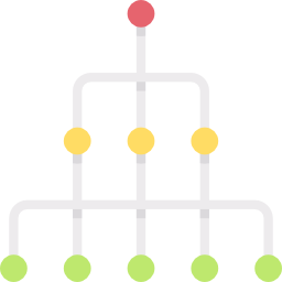 estrutura hierárquica Ícone