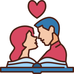 livros de amor Ícone