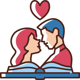 livros de amor Ícone