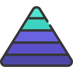 diagramme pyramidal Icône