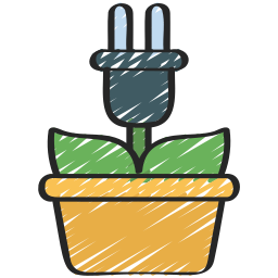 Green power icon