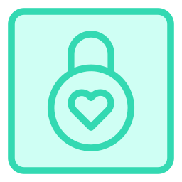 Heart lock icon