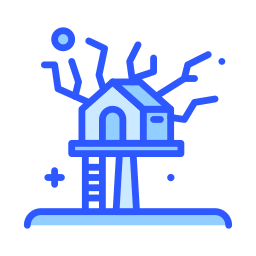 Tree house icon