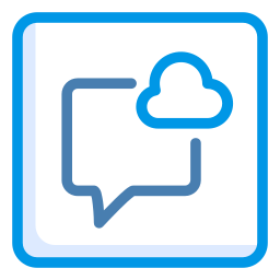 Cloud messaging icon