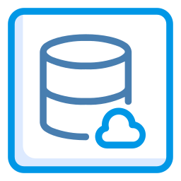 Cloud database icon