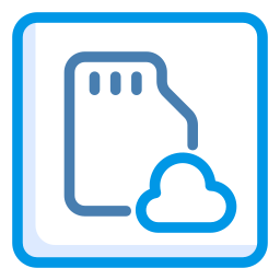 archiviazione cloud icona