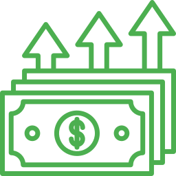 croissance de l'argent Icône