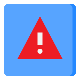 Warning sign icon