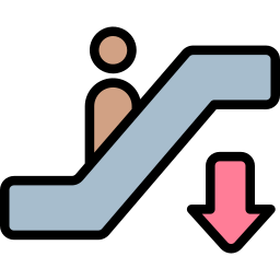 rolltreppe runter icon